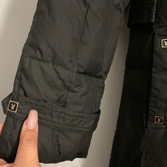 Vintage RARE Playboy Trench Parka Puffer Coat - Picture 6 of 11